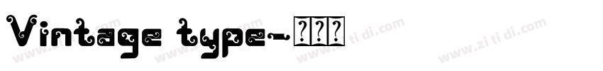 Vintage type字体转换